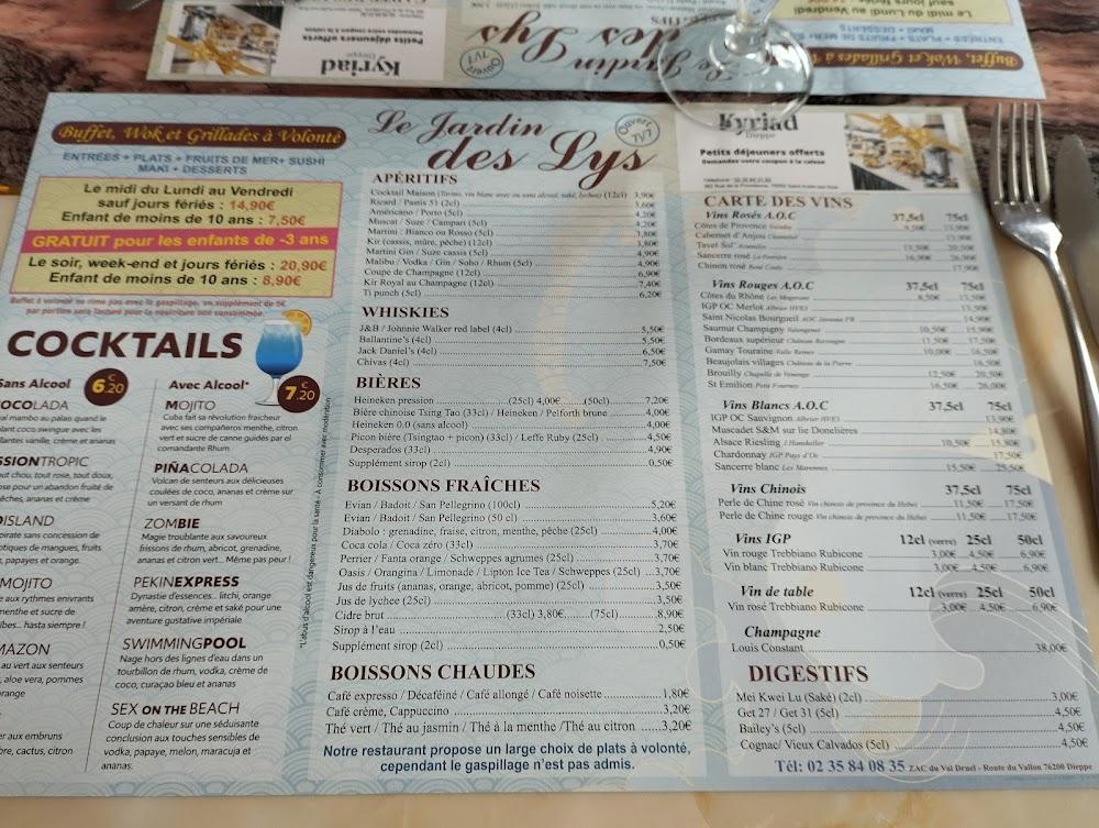 Le Jardin Des Lys dieppe - Menu Image 1
